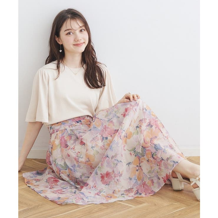 甘すぎない大人の花柄】Summerオーガンフルールスカート[品番