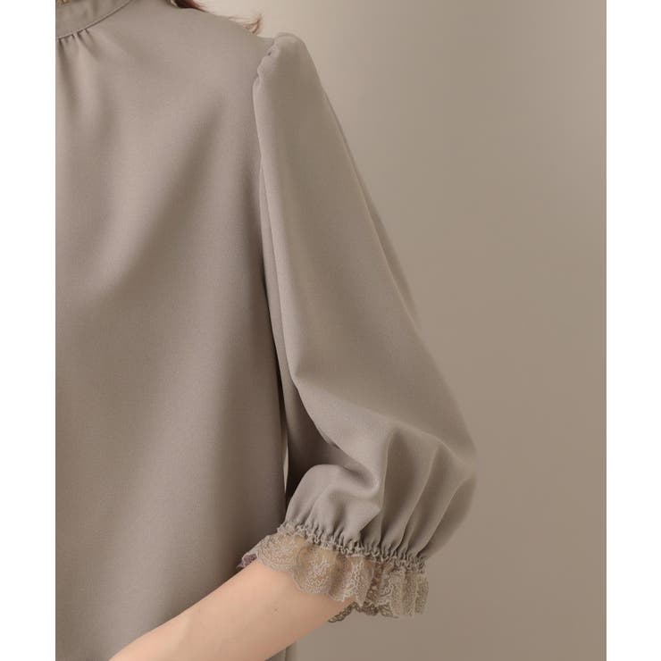 【華やか・大人可愛い・5分袖】エンブロレース前後2WAYブラウス | Couture brooch | 詳細画像55 