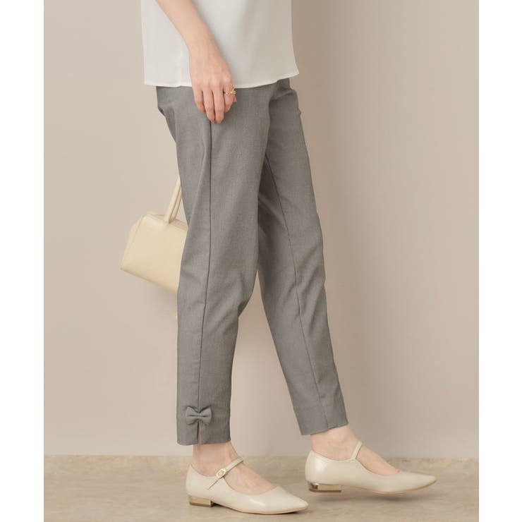 【らくちん・キレイ見え】リボンハイパーストレッチパンツ | Couture brooch | 詳細画像5 