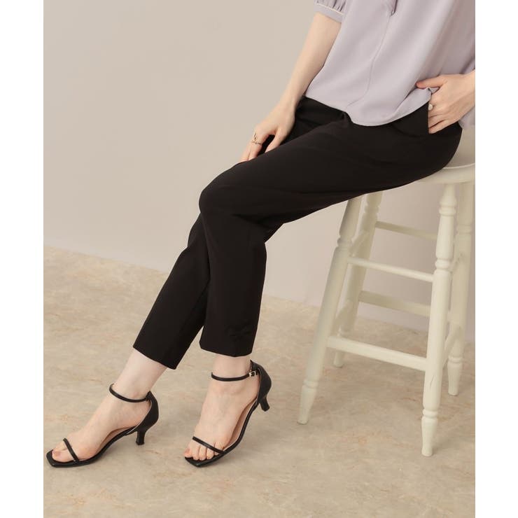 【らくちん・キレイ見え】リボンハイパーストレッチパンツ | Couture brooch | 詳細画像14 