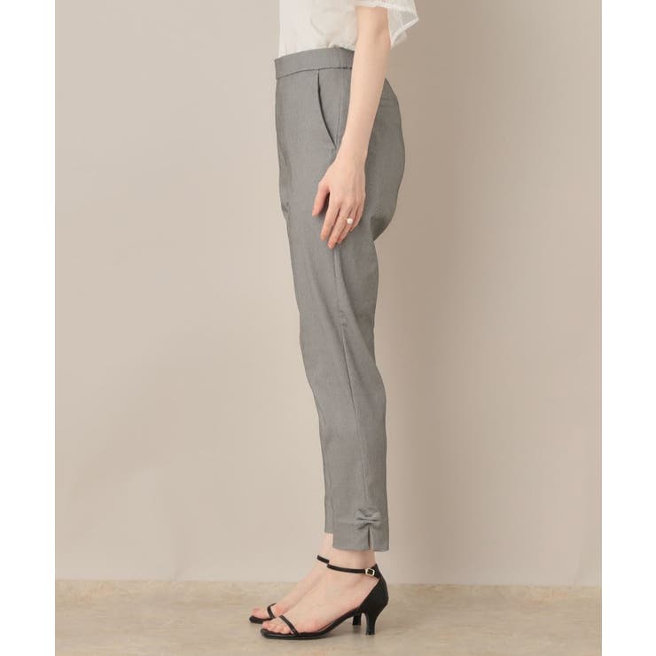 【らくちん・キレイ見え】リボンハイパーストレッチパンツ | Couture brooch | 詳細画像23 