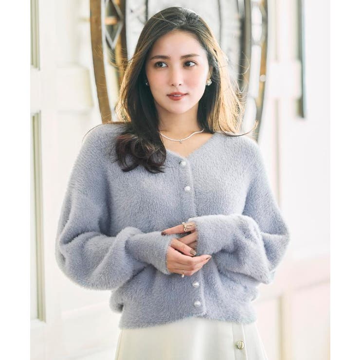 【ふわふわ/前後2WAY】フェザーカーディトップス | Couture brooch | 詳細画像87 