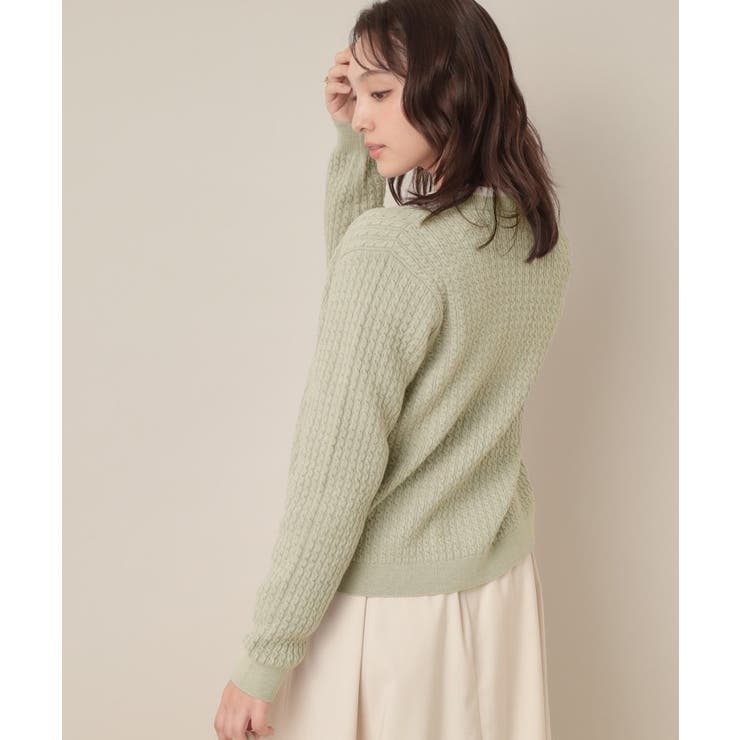 【大人可愛い・きれいめ・通勤】ケーブルカーディガン | Couture brooch | 詳細画像30 