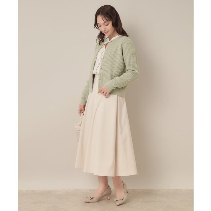 【大人可愛い・きれいめ・通勤】ケーブルカーディガン | Couture brooch | 詳細画像26 