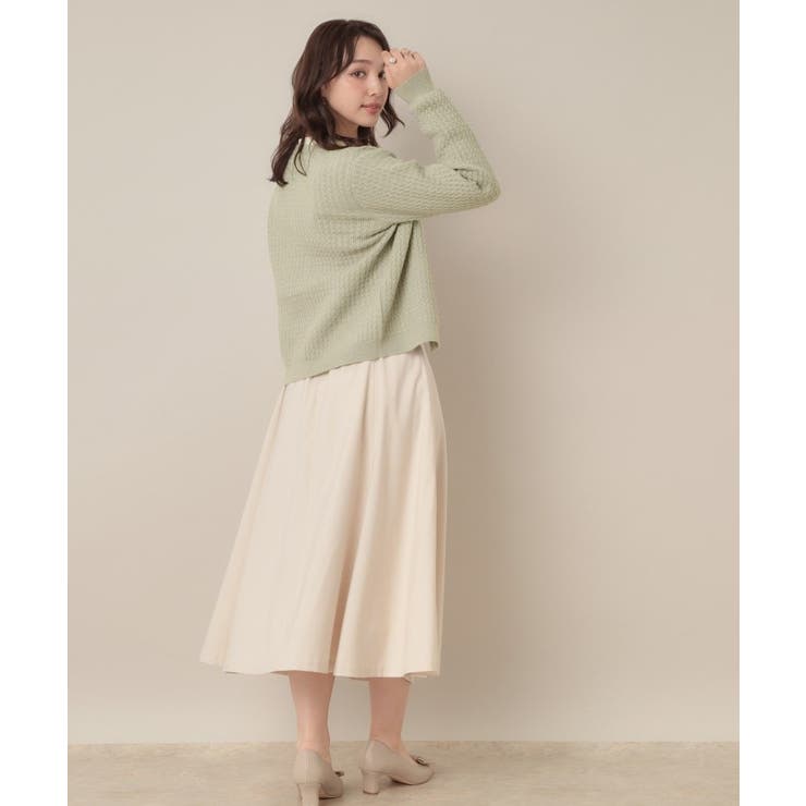 【大人可愛い・きれいめ・通勤】ケーブルカーディガン | Couture brooch | 詳細画像27 