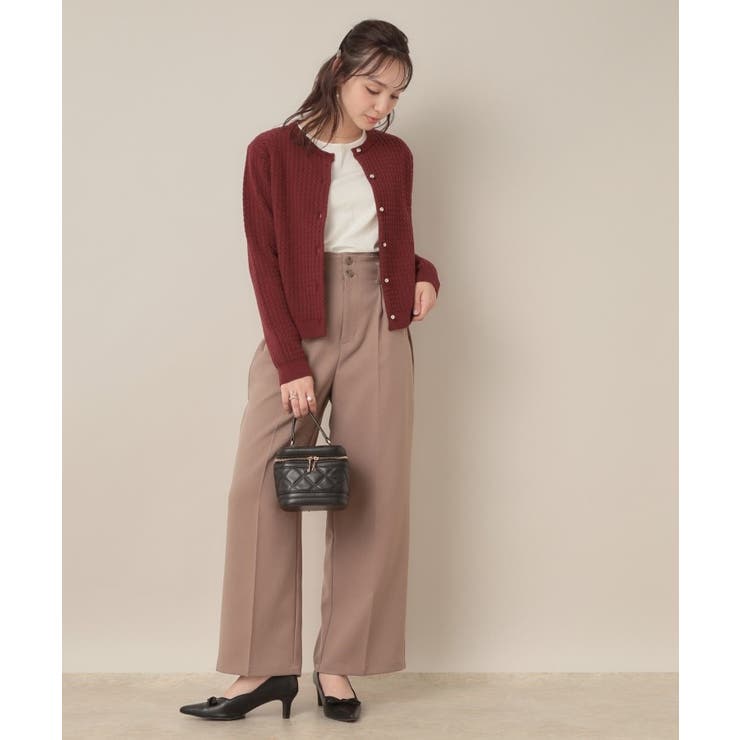 【大人可愛い・きれいめ・通勤】ケーブルカーディガン | Couture brooch | 詳細画像34 