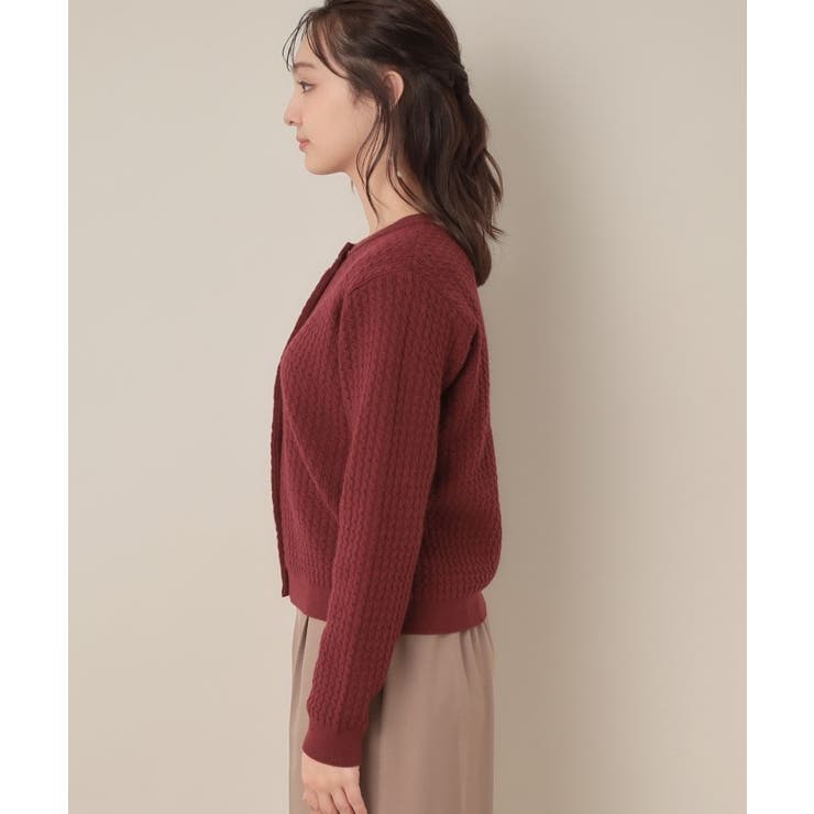 【大人可愛い・きれいめ・通勤】ケーブルカーディガン | Couture brooch | 詳細画像50 