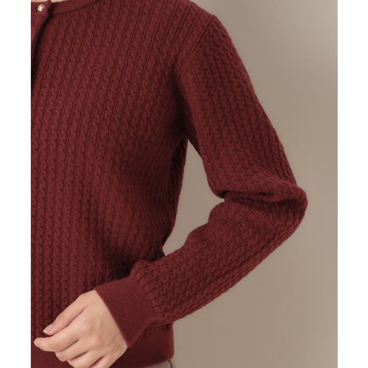 【大人可愛い・きれいめ・通勤】ケーブルカーディガン | Couture brooch | 詳細画像53 