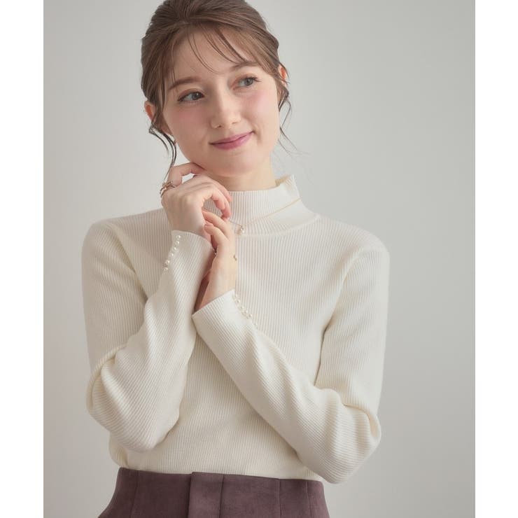 【多機能・フェミニン】パール調リブニット | Couture brooch | 詳細画像4 