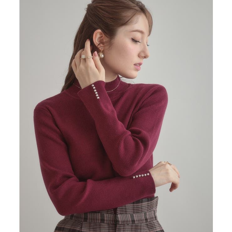 【多機能・フェミニン】パール調リブニット | Couture brooch | 詳細画像42 