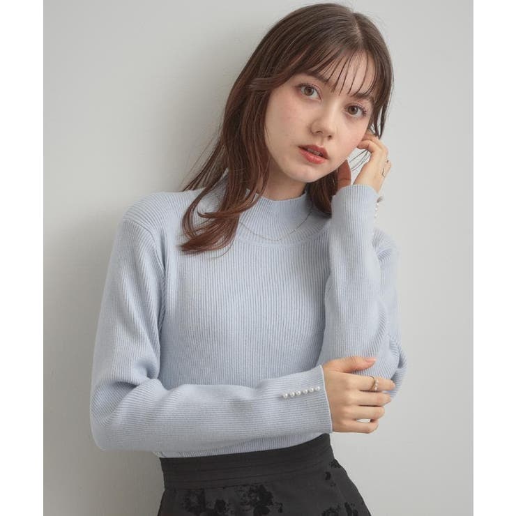 【多機能・フェミニン】パール調リブニット | Couture brooch | 詳細画像54 