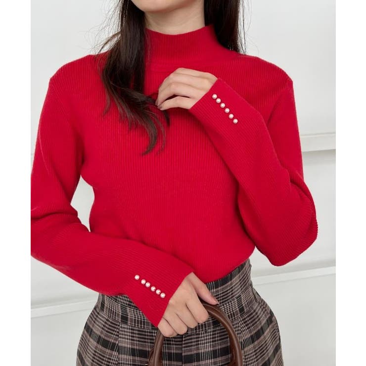 【多機能・フェミニン】パール調リブニット | Couture brooch | 詳細画像37 