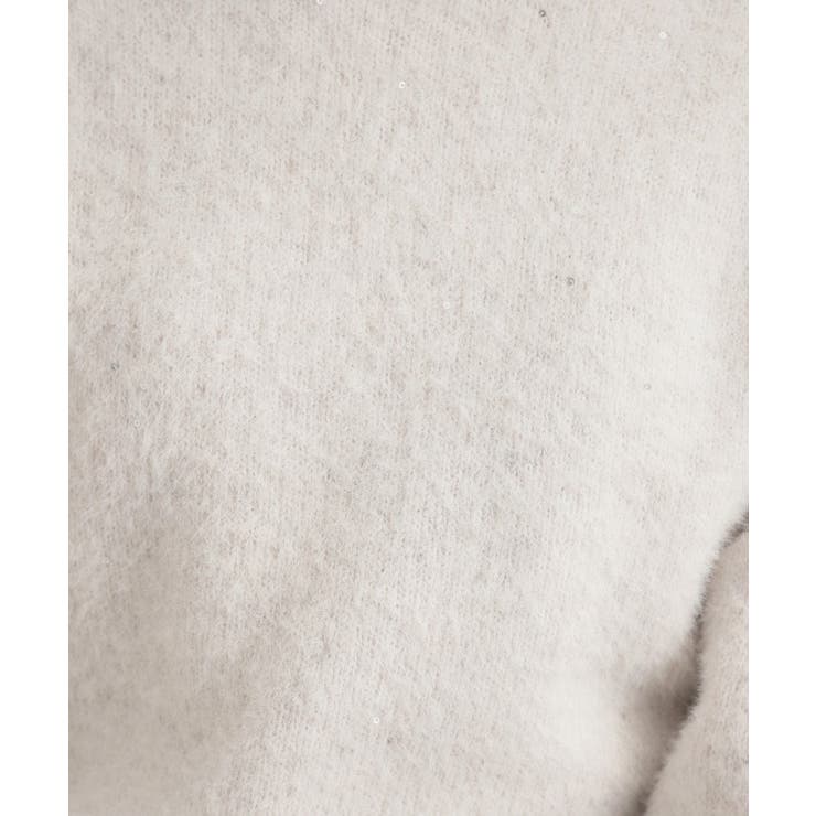 【前後2WAY】スパンコールラメフェザー ニット | Couture brooch | 詳細画像48 