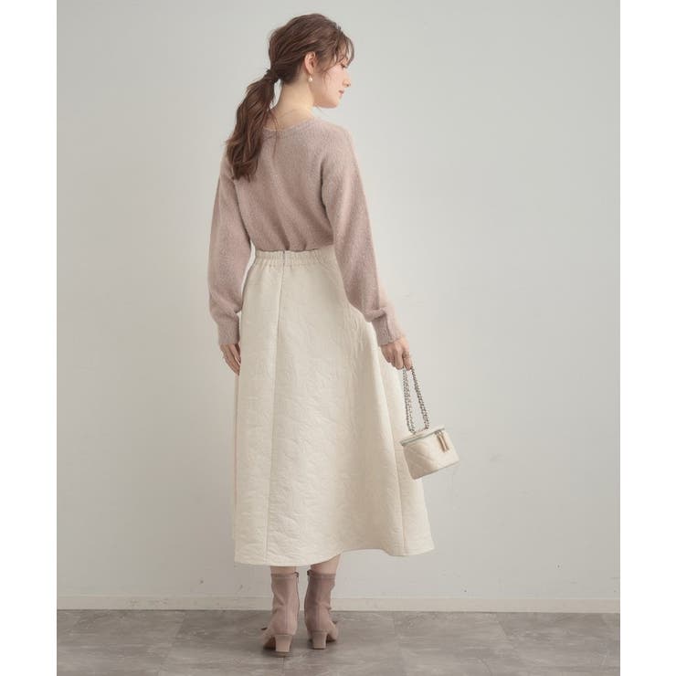 【前後2WAY】スパンコールラメフェザー ニット | Couture brooch | 詳細画像35 