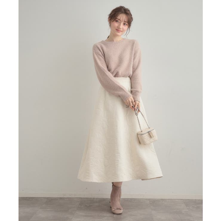 【前後2WAY】スパンコールラメフェザー ニット | Couture brooch | 詳細画像36 