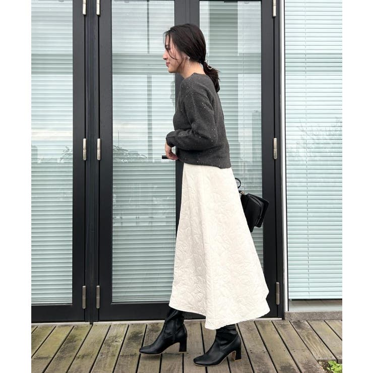 【前後2WAY】スパンコールラメフェザー ニット | Couture brooch | 詳細画像30 