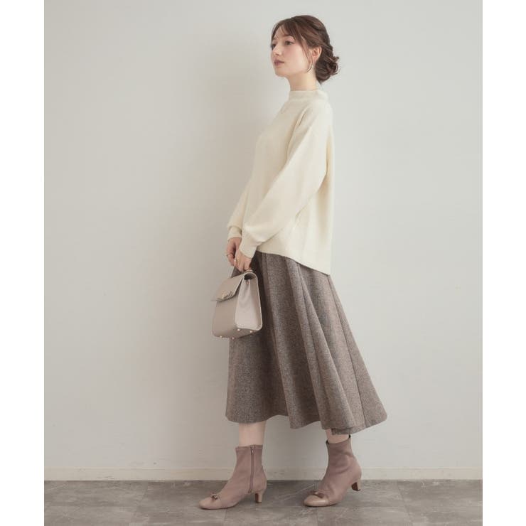 【ゆるふわ・通勤】リッシュアンゴラ バックパール調ニット | Couture brooch | 詳細画像5 