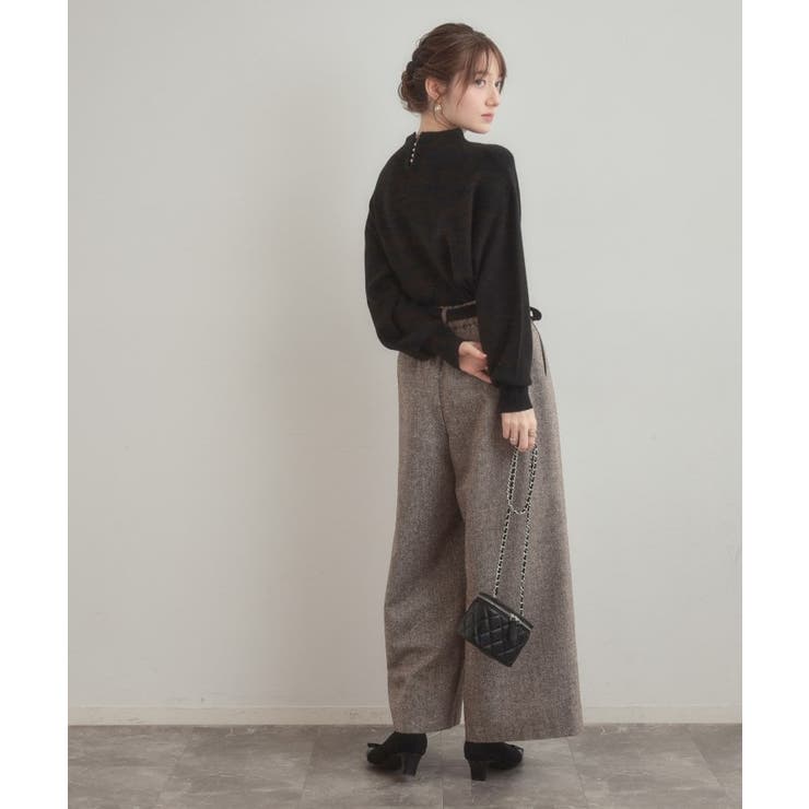 【ゆるふわ・通勤】リッシュアンゴラ バックパール調ニット | Couture brooch | 詳細画像29 