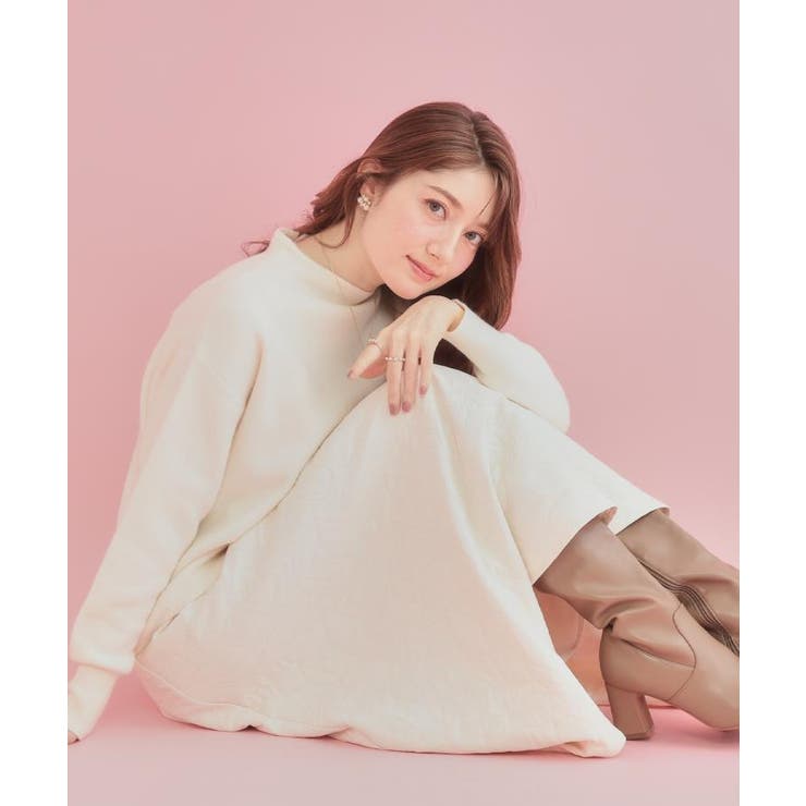 【ゆるふわ・通勤】リッシュアンゴラ バックパール調ニット | Couture brooch | 詳細画像1 