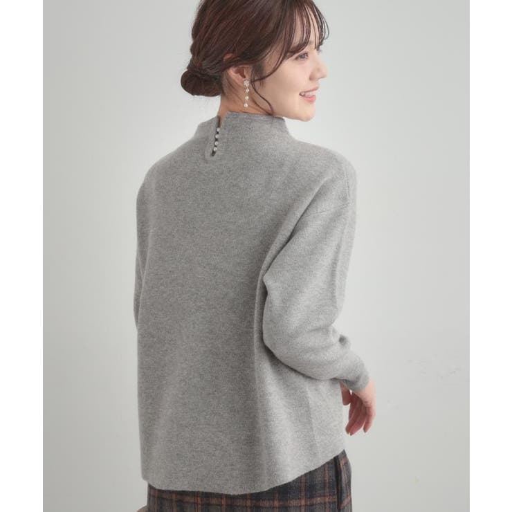 【ゆるふわ・通勤】リッシュアンゴラ バックパール調ニット | Couture brooch | 詳細画像22 