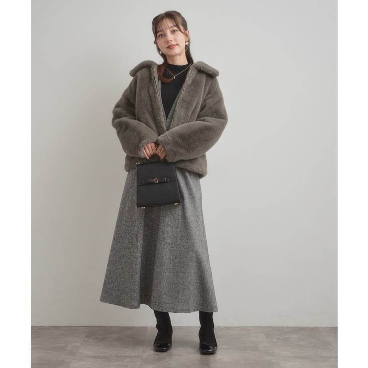 【ふわふわ・上品】ミンクフェイクファーアウター | Couture brooch | 詳細画像1 