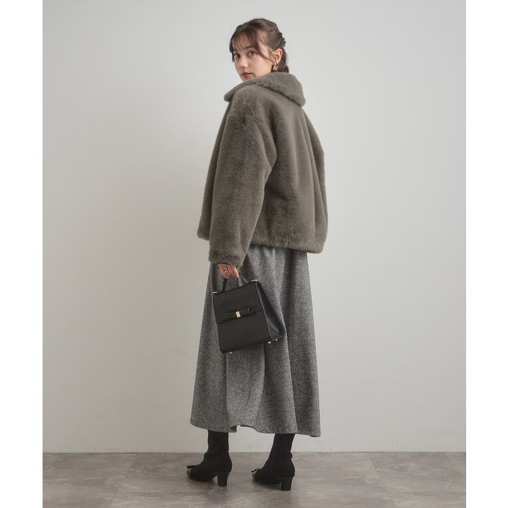 【ふわふわ・上品】ミンクフェイクファーアウター | Couture brooch | 詳細画像3 