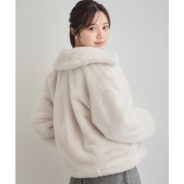 【ふわふわ・上品】ミンクフェイクファーアウター | Couture brooch | 詳細画像27 