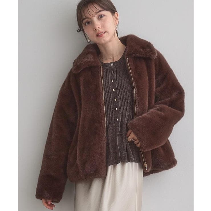 ふわふわ・上品】ミンクフェイクファーアウター[品番：WRDW0224860