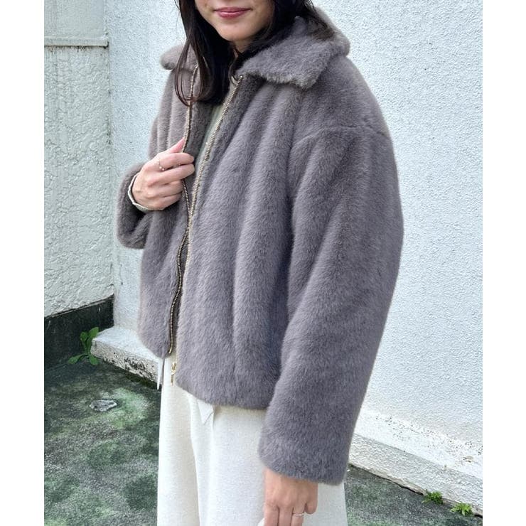 【ふわふわ・上品】ミンクフェイクファーアウター | Couture brooch | 詳細画像10 