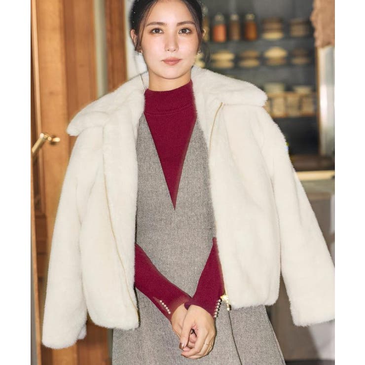 ふわふわ・上品】ミンクフェイクファーアウター[品番：WRDW0224860