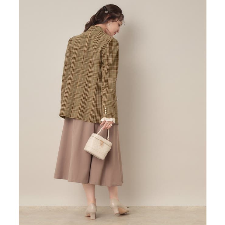 【高見え・きれいめ・通勤】レースカフス パール調釦テーラードジャケット | Couture brooch | 詳細画像16 