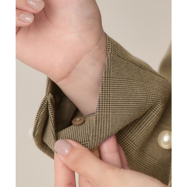 【高見え・きれいめ・通勤】レースカフス パール調釦テーラードジャケット | Couture brooch | 詳細画像46 