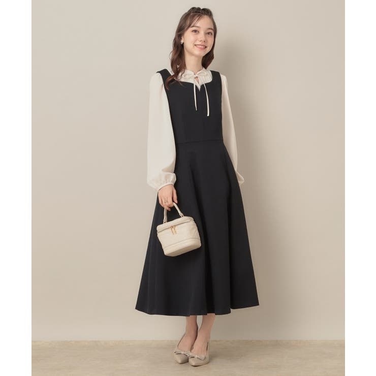 【帯電防止・通勤】ハートネック フレアージャンスカ | Couture brooch | 詳細画像29 