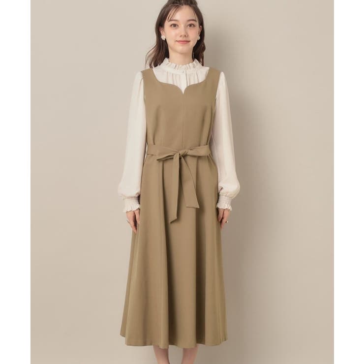 【帯電防止・通勤】ハートネック フレアージャンスカ | Couture brooch | 詳細画像40 