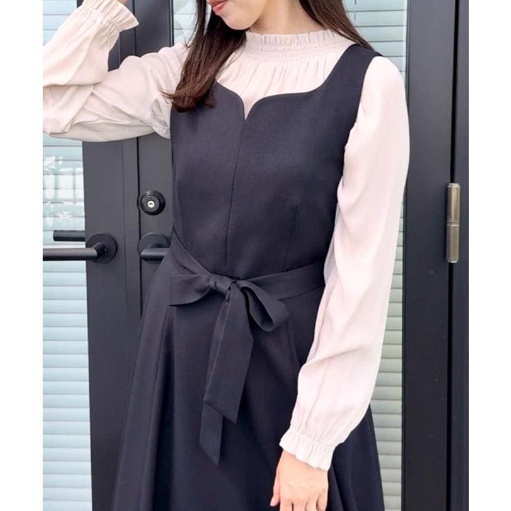 【帯電防止・通勤】ハートネック フレアージャンスカ | Couture brooch | 詳細画像36 