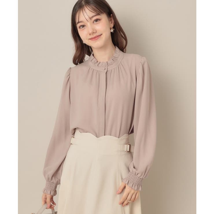 【フェミニン・通勤】タイ付きピコフリルブラウス | Couture brooch | 詳細画像34 