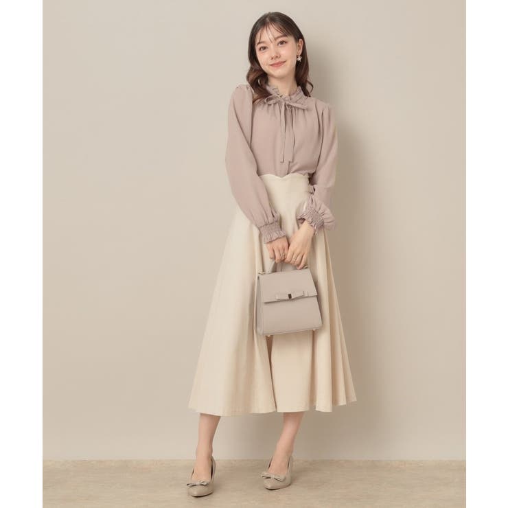 【フェミニン・通勤】タイ付きピコフリルブラウス | Couture brooch | 詳細画像30 