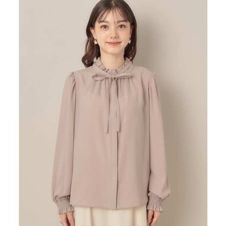 【フェミニン・通勤】タイ付きピコフリルブラウス | Couture brooch | 詳細画像50 