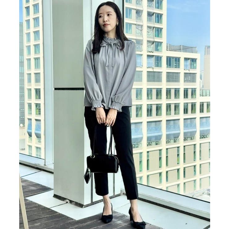 【フェミニン・通勤】タイ付きピコフリルブラウス | Couture brooch | 詳細画像26 