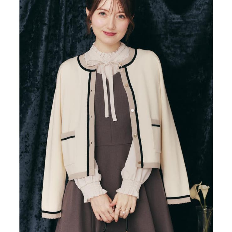 【フェミニン・通勤】タイ付きピコフリルブラウス | Couture brooch | 詳細画像15 