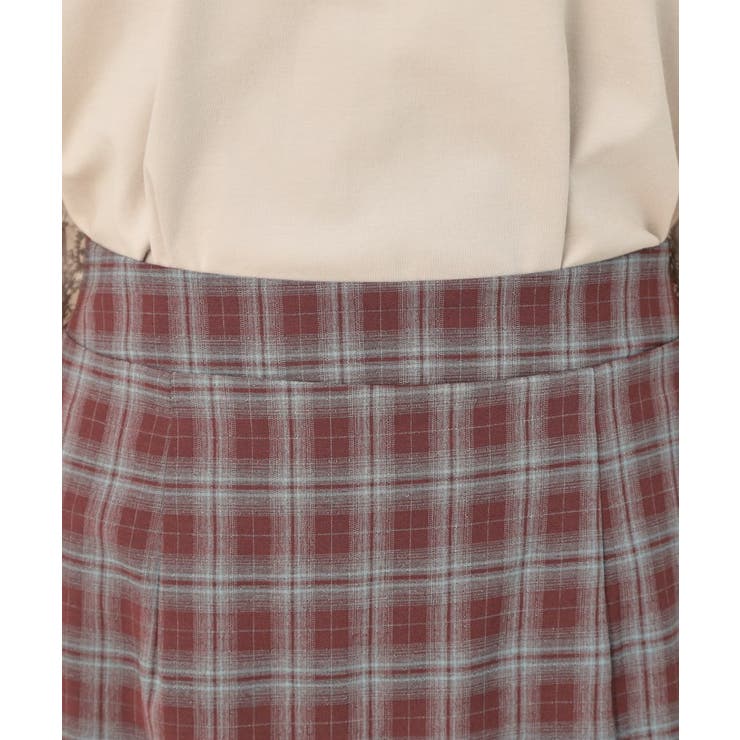 チェック裾フリルスカート | Couture brooch | 詳細画像25 