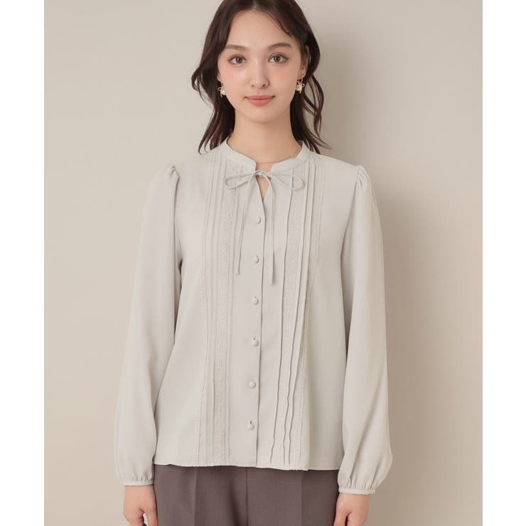 【大人可愛い・通勤】ピンタックレースブラウス | Couture brooch | 詳細画像45 