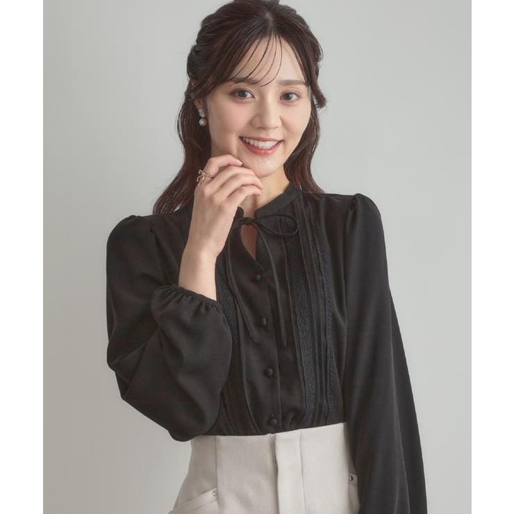 【大人可愛い・通勤】ピンタックレースブラウス | Couture brooch | 詳細画像36 