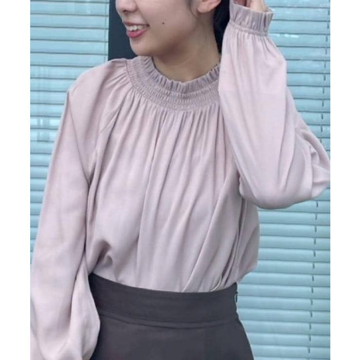 【きれいめ・通勤】RTピケ前後2WAYシャーリングブラウス | Couture brooch | 詳細画像27 