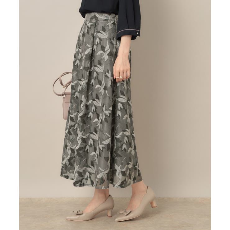 【花柄・きれいめ・通勤】リンドウエンブロメッシュスカート | Couture brooch | 詳細画像5 