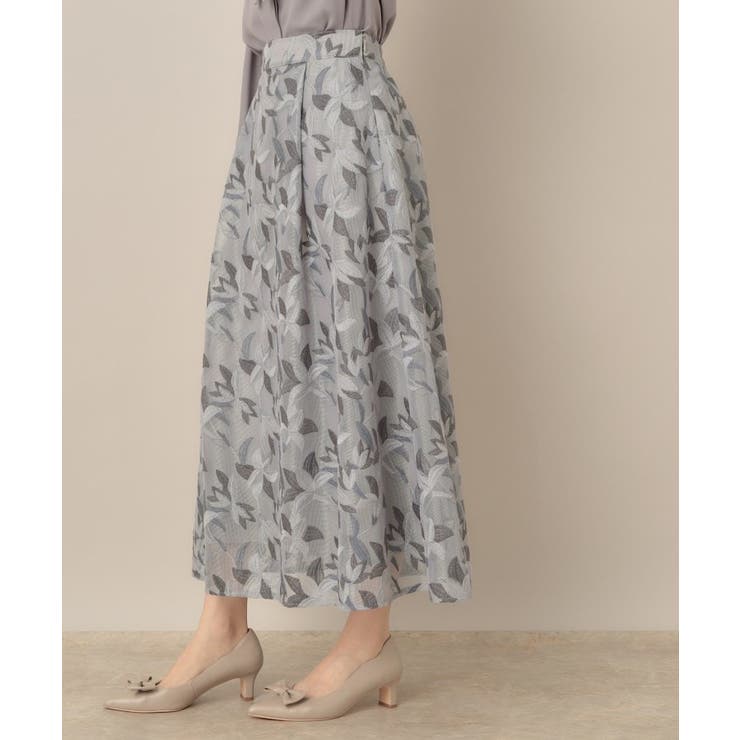 【花柄・きれいめ・通勤】リンドウエンブロメッシュスカート | Couture brooch | 詳細画像18 