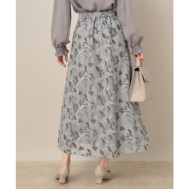 【花柄・きれいめ・通勤】リンドウエンブロメッシュスカート | Couture brooch | 詳細画像19 