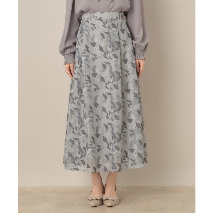 【花柄・きれいめ・通勤】リンドウエンブロメッシュスカート | Couture brooch | 詳細画像26 