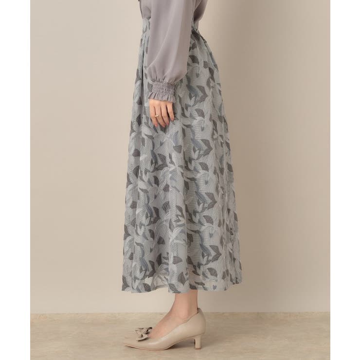 【花柄・きれいめ・通勤】リンドウエンブロメッシュスカート | Couture brooch | 詳細画像27 