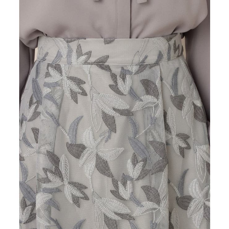 【花柄・きれいめ・通勤】リンドウエンブロメッシュスカート | Couture brooch | 詳細画像29 